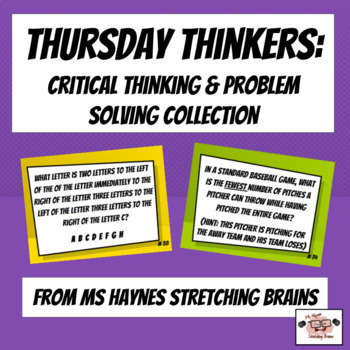Preview of Thursday Thinkers: Critical Thinking & Problem Solving Collection