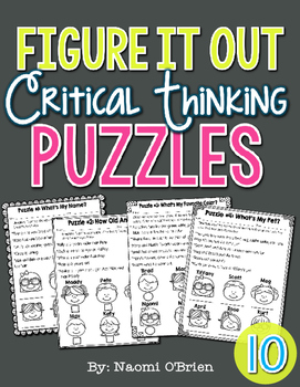critical thinking puzzles high school