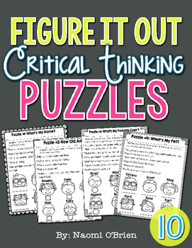 Preview of Critical Thinking Puzzles