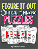 Critical Thinking Puzzles Freebie