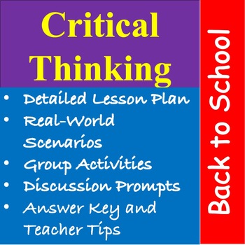 Preview of Critical Thinking Quest: Real-World Puzzle Solvers - Interactive Lesson Plan