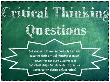 8th grade math critical thinking questions