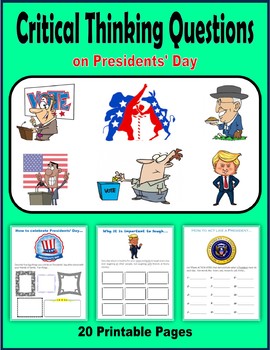 Preview of Critical Thinking Questions on Presidents' Day