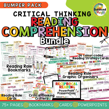 Preview of Critical Thinking Reading Comprehension BUMPER BUNDLE | Group Roles | Creative