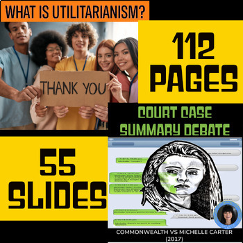 Preview of Critical Thinking Activities for High School Students, utilitarianism, HS ela