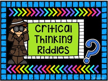 critical thinking riddles and answers