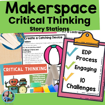 Preview of Critical Thinking STEM Activities & Challenges for Makerspace or Maker Space