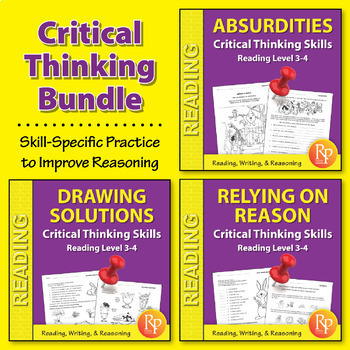 Preview of Critical Thinking Skills BUNDLE - Creative Challenging Activities Worksheets