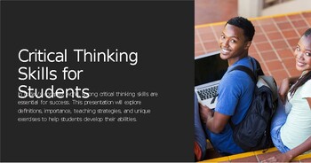 Preview of Critical Thinking Skills Mastery: Powerful Classroom Techniques - PowerPoint