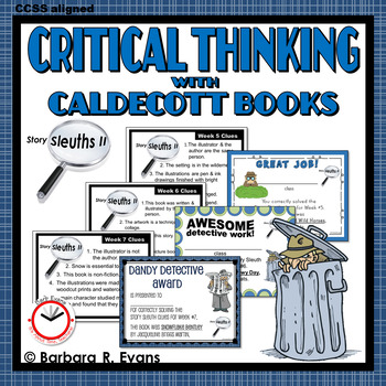 Preview of CALDECOTT BOOK ACTIVITIES Set II Literature Extension Critical Thinking GATE