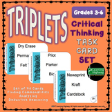 Critical Thinking Task Cards: Triplets