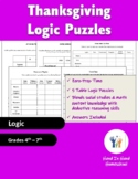 Critical Thinking Thanksgiving Logic Puzzles