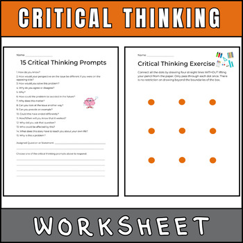 Preview of Critical Thinking Toolkit: Engaging Worksheets for Higher-Order Skills