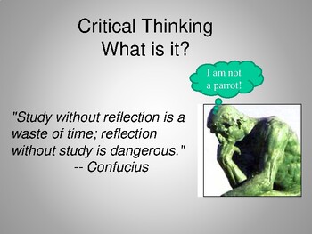 Preview of Critical Thinking / What is It? / A Brief Introduction