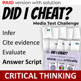 Did I Cheat? Media Text Critical Thinking Challenge: PAID 