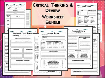 critical thinking diagram worksheet