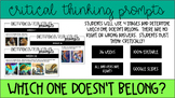 Critical Thinking Writing Prompts | Which One Doesn't Belong?