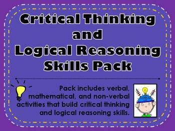 Preview of Critical Thinking and Logical Reasoning Skills Practice Pack