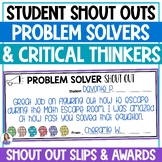 Student Shout Outs - Problem Solving & Critical Thinking S