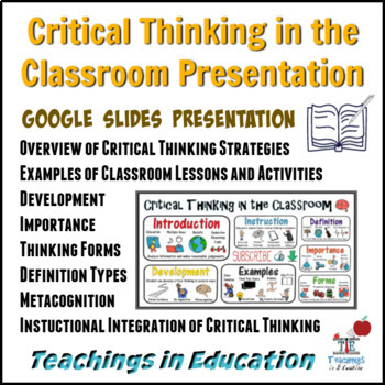 Preview of Critical Thinking in the Classroom