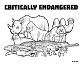 Critically Endangered Animals -- Wildlife Coloring Page