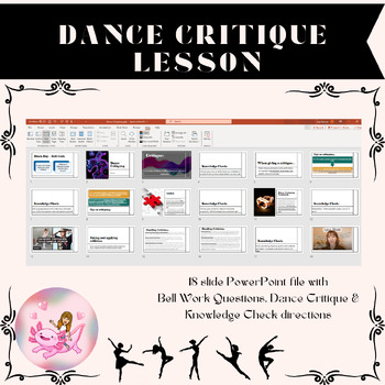 Preview of Critiquing in Dance Lesson - PowerPoint & Guided Notes