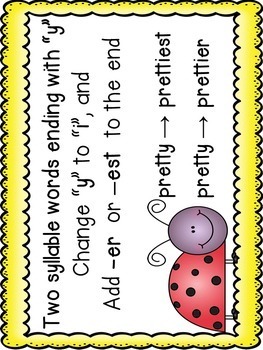 Critter Comparing -Suffixes "-er", "-est" by Primary World-123 | TpT