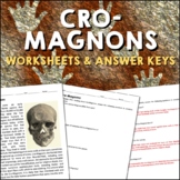 Cro-Magnons  Early Humans Reading Worksheets and Answer Keys