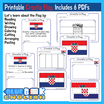Preview of Croatia Flag Activity | Croatian Flag Craft Differentiated (6 Pages)