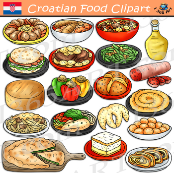 Croatian Food Clipart by I 365 Art - Clipart 4 School | TPT