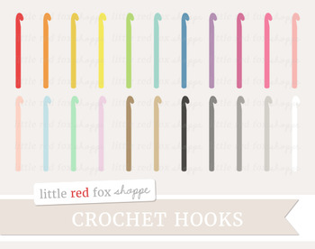 Crochet Hook Clipart; Sewing, Knitting by Little Red Fox Shoppe