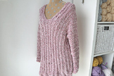 Crochet Velvet Tunic Pattern, Crocheted Sweater Pattern Us