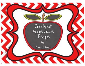 Preview of Crockpot Applesauce- Sequence of Events