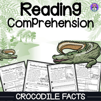 Preview of Crocodile Facts Reading Comprehension Passages and Questions - Reptile Unit