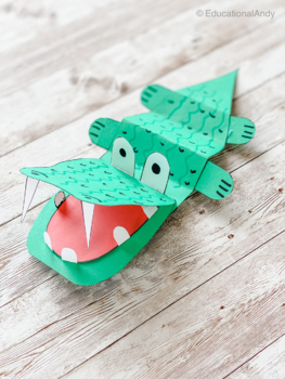 Crocodile Paper Craft ! Printable - Video Instructions Included | TPT