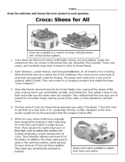 Crocs Fourth 4th Grade STAAR Inferring Inferencing Reading