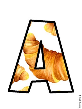 Preview of Croissant Bulletin Board Décor Kit, Croissant Bulletin Board Letters