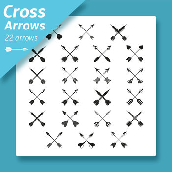Preview of Cross Arrows Clip arts Collection