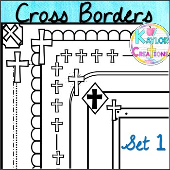 christian cross page border
