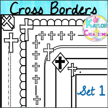 Preview of Cross Borders Frame Christian Borders Sunday School Border Religion Clipart