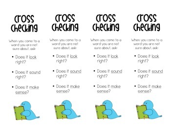 Cross Checking Bookmark By I Married A Teacher Tpt