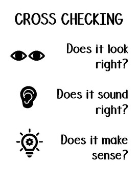 Cross Checking Poster Guided Reading Reading Groups By Teach With Daniella