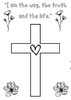 Cross Colouring Page by Catholic School Resources | TPT
