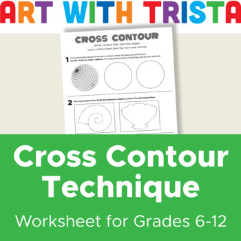Preview of Cross Contour Drawing Technique Art Worksheet