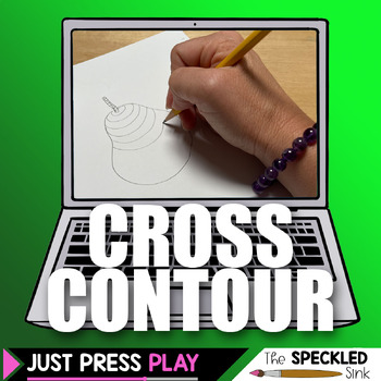 Preview of Cross Contour Video Lesson. Drawing Skill Builder includes rubric & photos.