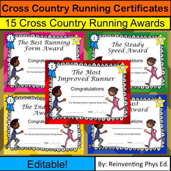 Cross Country Running Certificates 15 Cross Country Running Awards