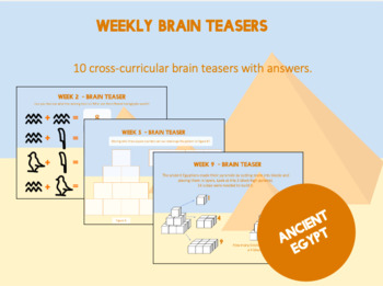 Preview of Cross-Curricular Brain Teasers - Ancient Egypt