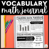 Cross-Curricular Math Vocabulary Journal Prompts for 4th a