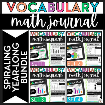 Preview of Math Morning Work & Vocabulary Writing Prompts - Activities for 4th & 5th Grade