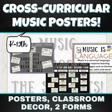 Cross-Curricular Music Across The Subjects Posters 2-Forms!